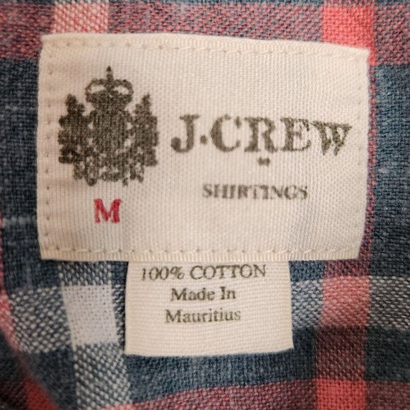 J. Crew Plaid Men's Size Medium Long Sleeve Button-up Shirt 100% Cotton - Picture 7 of 9